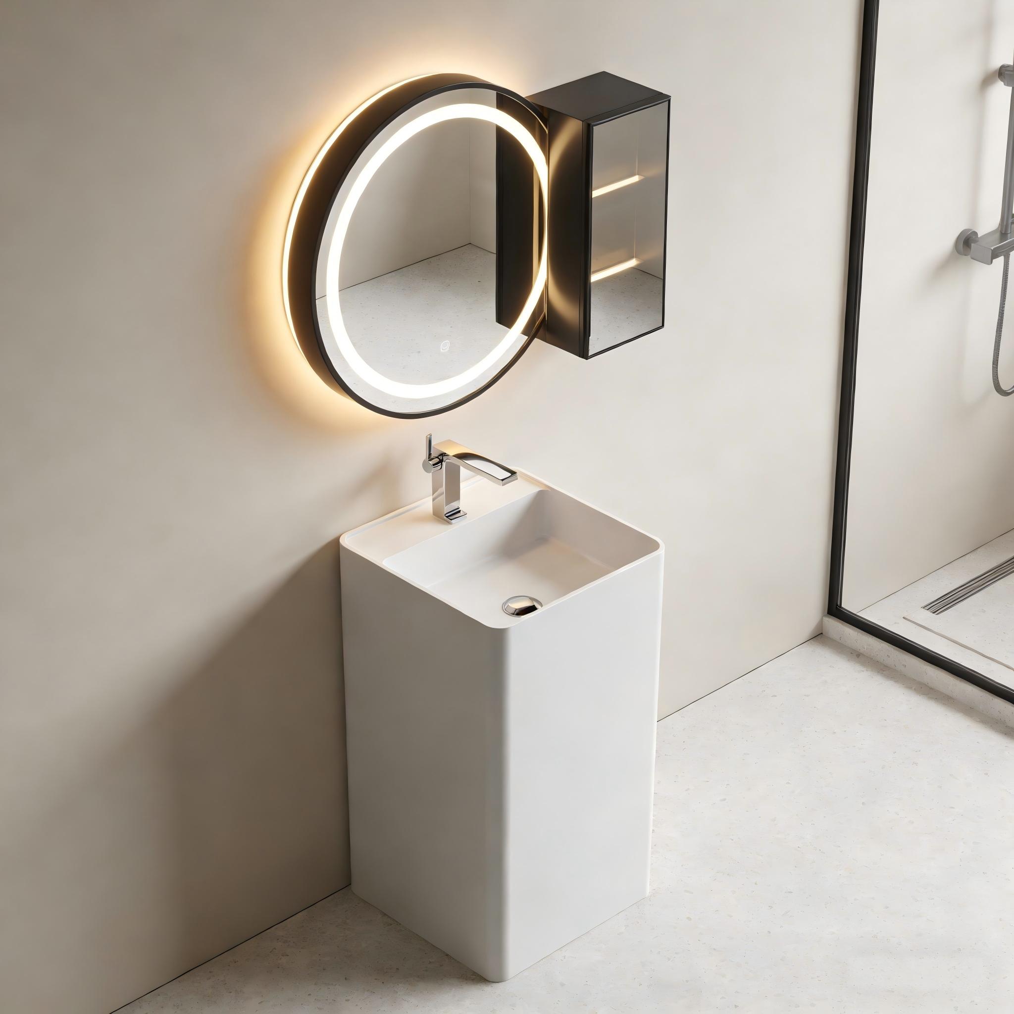 Lavabo antique sur colonne